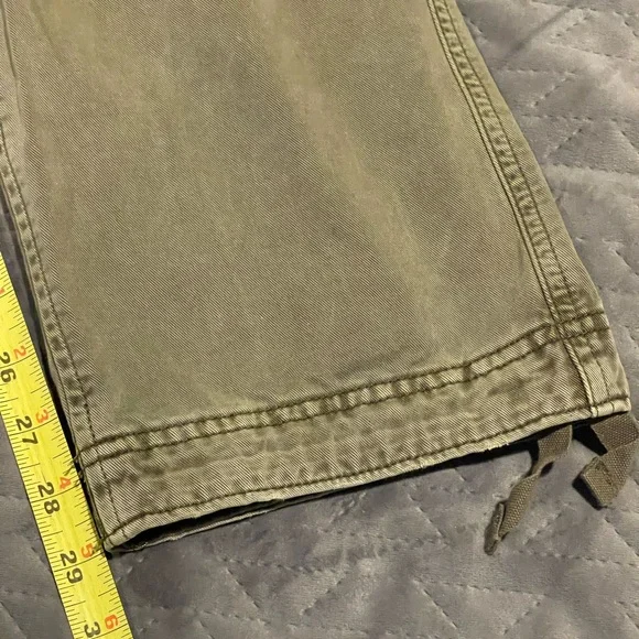 Abercrombie & Fitch drawstring heavy cargo pants mens size‎ 31x32 pre-owned